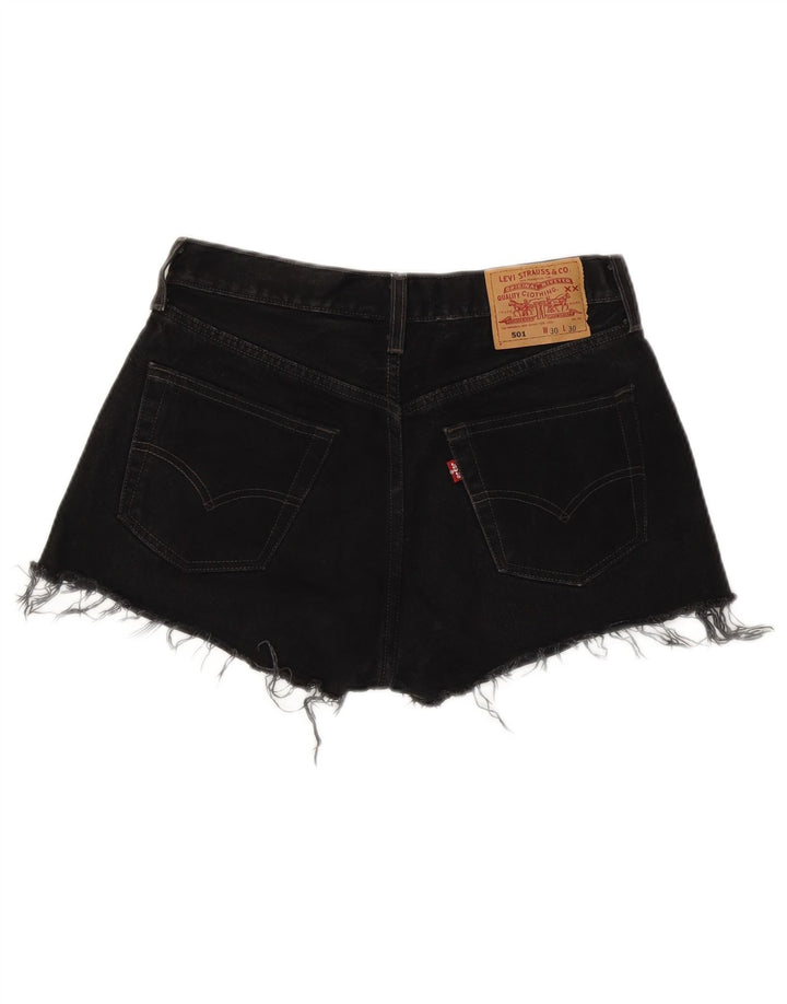 Levi's Mujer 501 Shorts De Mezclilla W30 Medium Negro Algodón