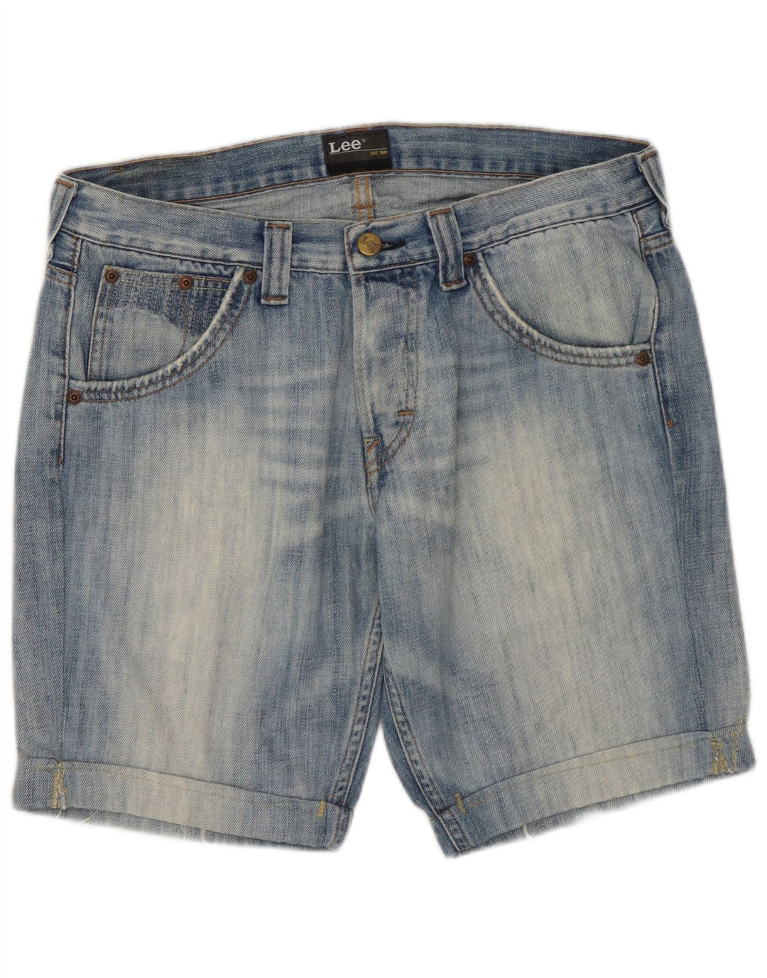 Lee Mens Ripley Shorts De Mezclilla W31 Algodón Azul Medio