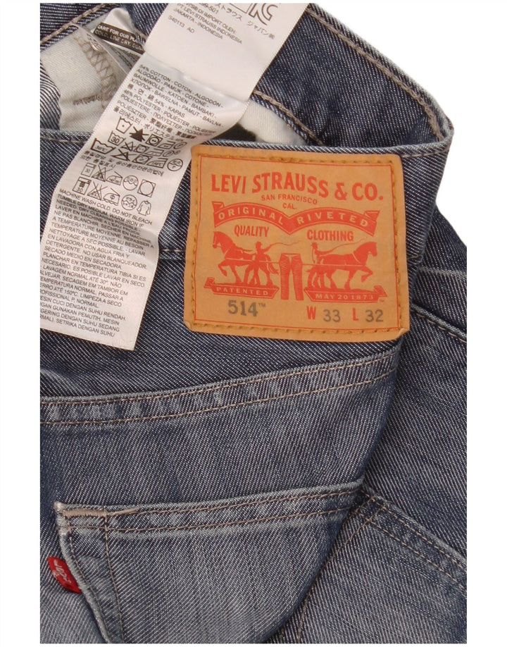 Levi's Hombre 514 Vaqueros Bootcut W33 L32 Algodón Azul