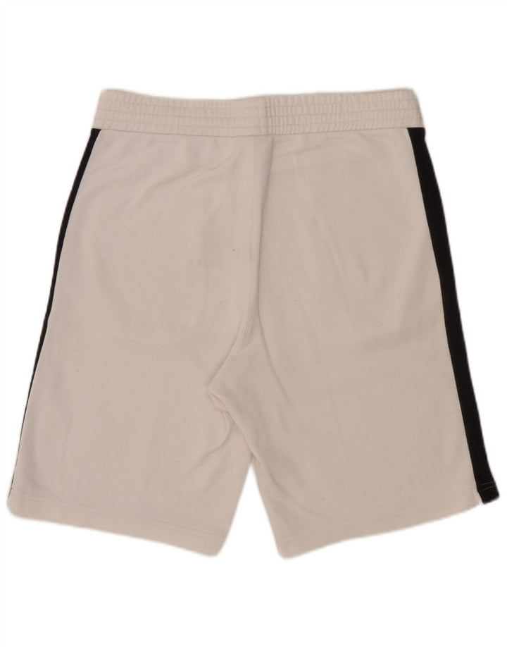 Champion Shorts deportivos para hombre de algodón color block blanco grande
