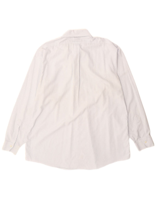 Brooks Brothers Camisa para hombre talla 18 2XL Algodón a cuadros azul