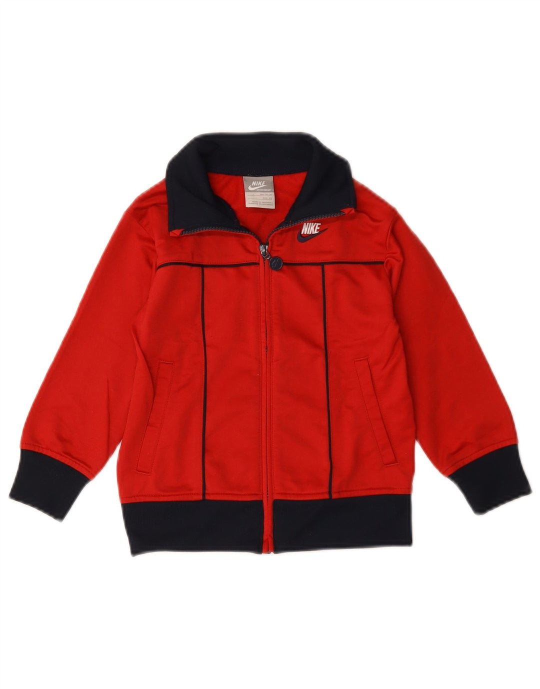 Nike - Chaqueta de chándal gráfica para niños de 4 a 5 años, color rojo pequeño