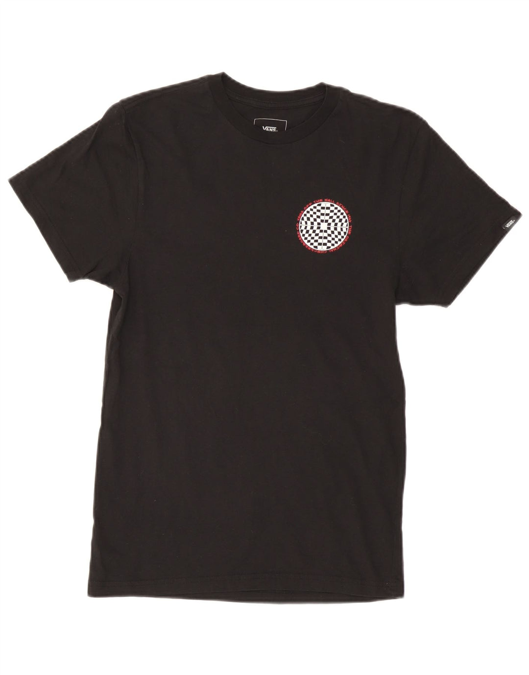 Vans - Camiseta gráfica para hombre, talla pequeña, algodón negro