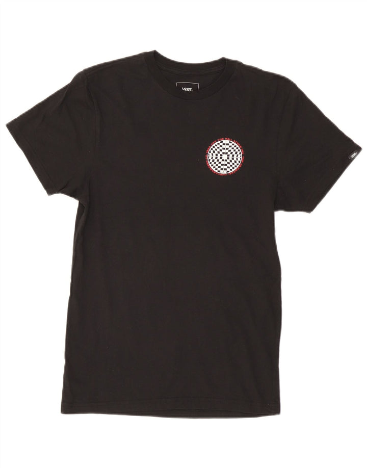 Vans - Camiseta gráfica para hombre, talla pequeña, algodón negro