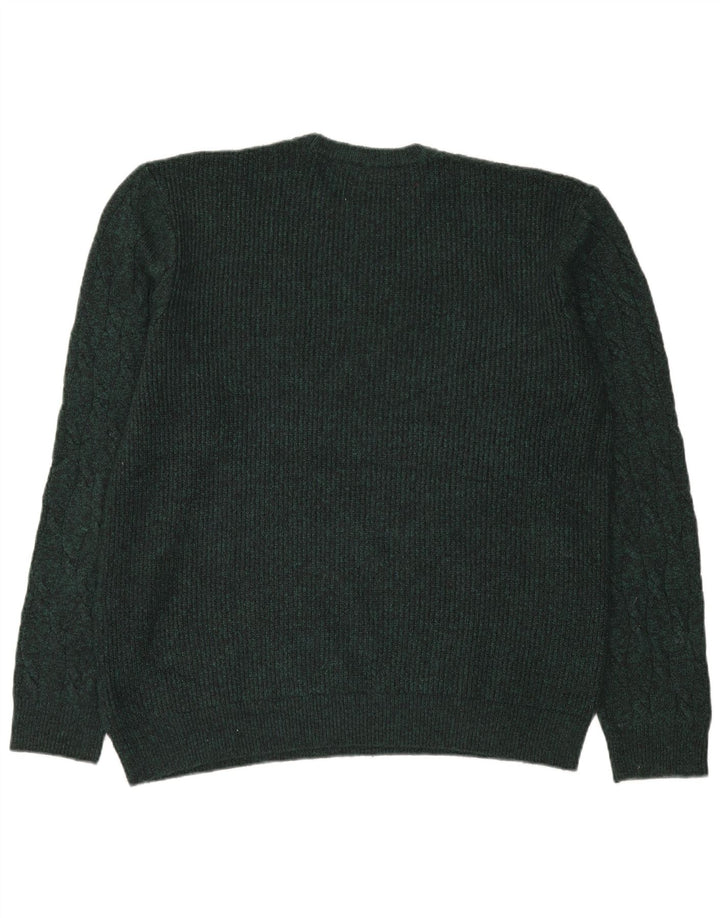 MARKS & SPENCER Jersey de cuello redondo para hombre XL Poliamida verde
