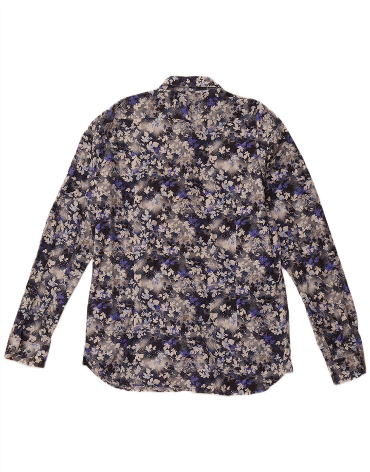 TED BAKER Camisa para hombre Talla 5 XL Algodón floral multicolor