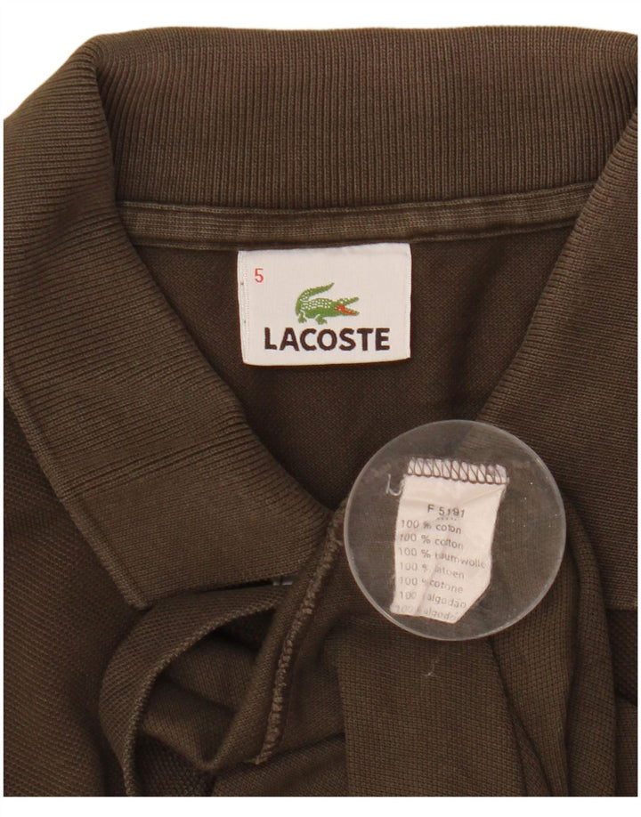 Polo Lacoste para hombre talla 5 grande algodón marrón