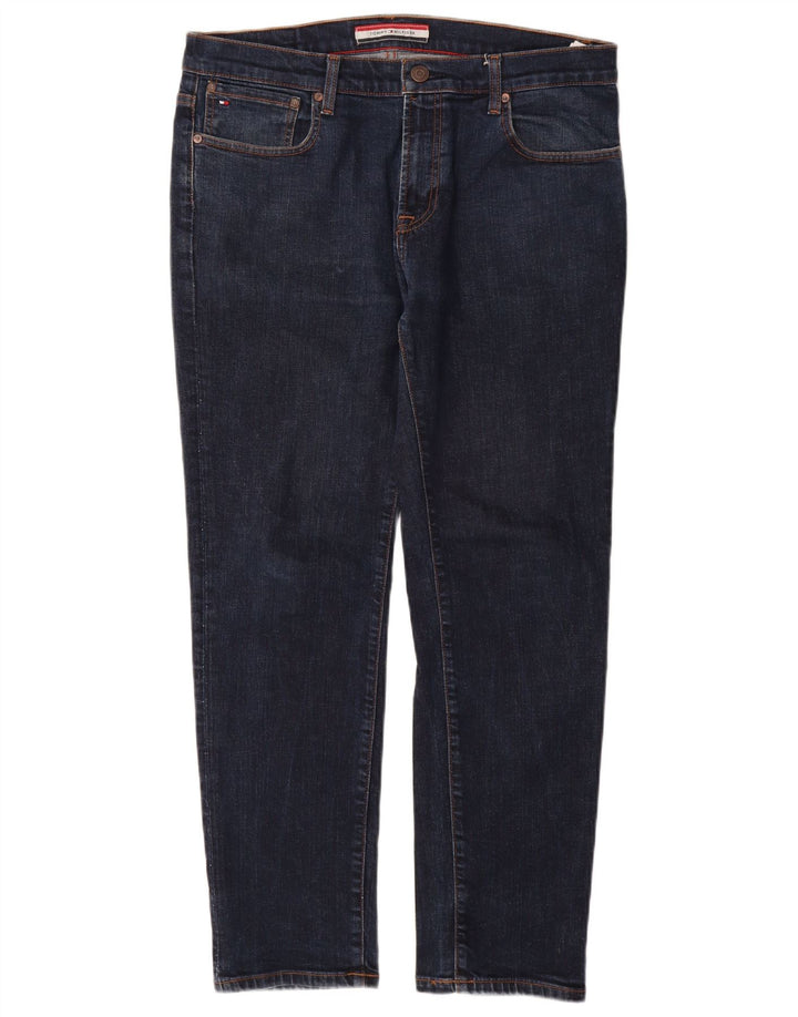 TOMMY HILFIGER Vaqueros ajustados para hombre W34 L30 Algodón azul marino