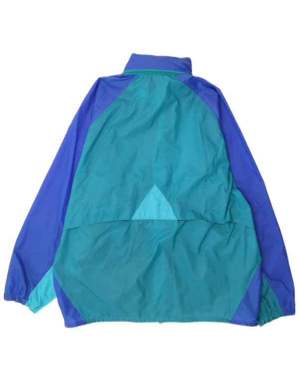 K-Way Chaqueta impermeable con capucha para hombre ES 42 XL Azul Colorblock Poliamida