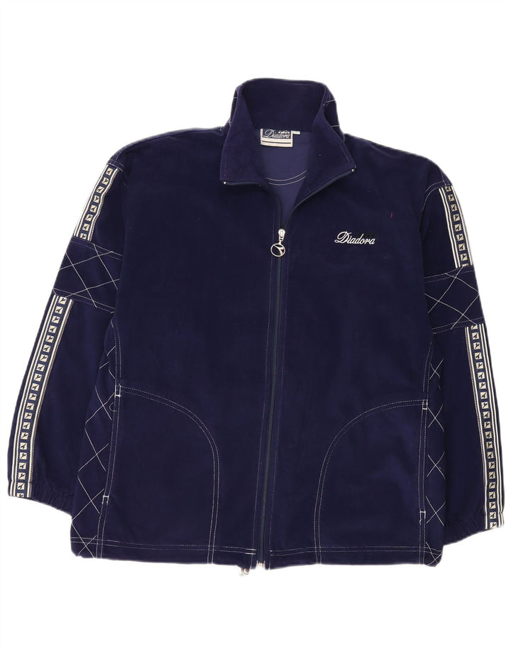 Diadora Hombre Graphic Graphic Chándal Top Chaqueta Small Azul Poliéster