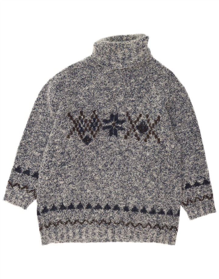 GIESSWEIN Jersey con cuello vuelto para mujer EU 40 Gris medio Fair Isle