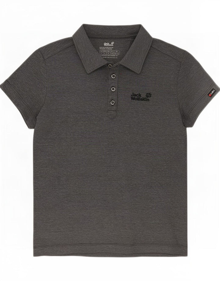 Jack Wolfskin Polo para mujer UK 40/40 Poliéster moteado gris medio