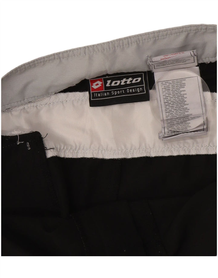 Lotto Bañador con estampado gráfico para hombre, talla grande, color negro, poliéster