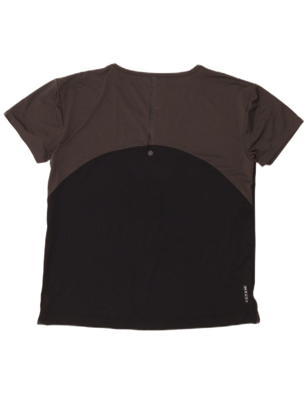 UNDER ARMOUR Camiseta Heat Gear para mujer Top UK 10 Small Black Colourblock