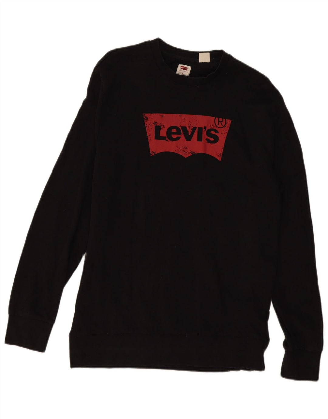 Levi's Hombre Sudadera Gráfica Jumper Algodón Negro Mediano