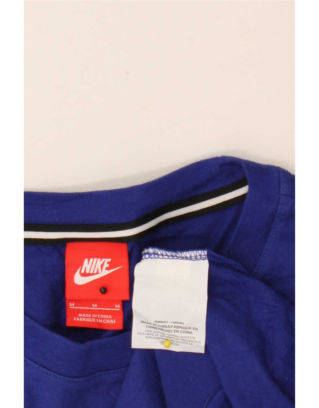 Nike Top gráfico de manga 3/4 de algodón a rayas azul medio para hombre