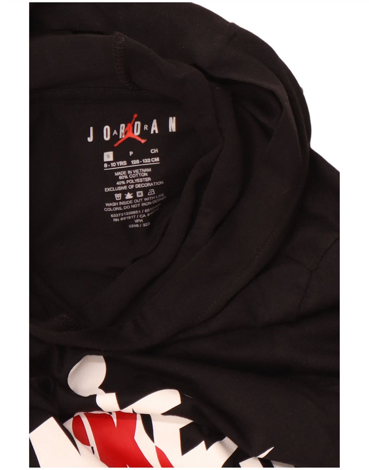 NIKE Sudadera con capucha para niños, 8-9 años, talla pequeña, algodón negro