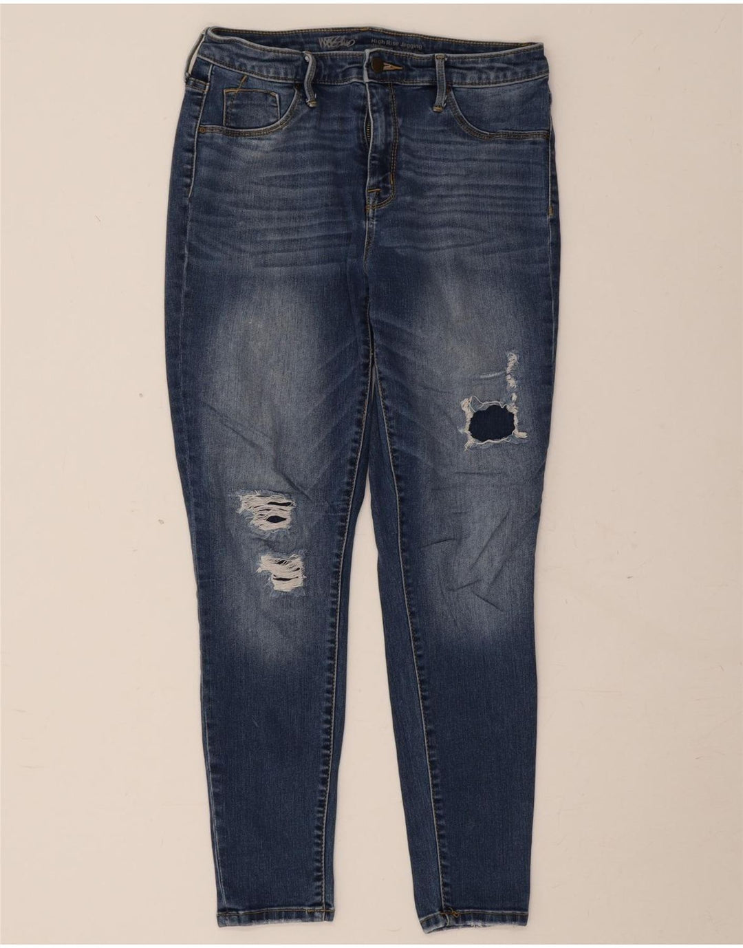Mossimo Jeans Jegging desgastados para mujer US 10 Medium W30 L26 Algodón azul