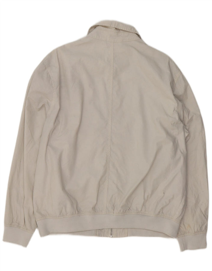 Zara Mens Bomber Jacket UK 40 Large Nylon Blanco