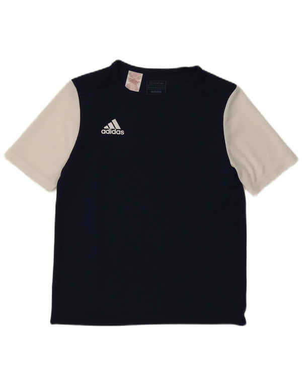 Adidas Camiseta Niño Top 13-14 Años Azul Marino Colorblock Poliéster
