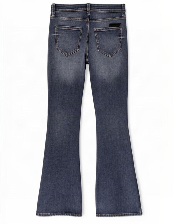 Marks & Spencer Vaqueros acampanados ajustados para mujer UK 12 Medium W30 L31 Algodón azul
