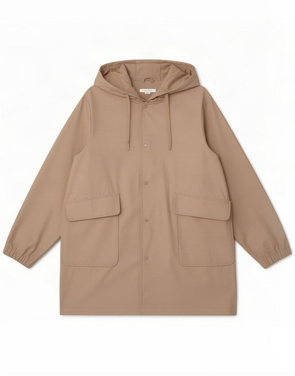 Zara Parka con capucha para mujer ES 40 XL Poliéster Beige