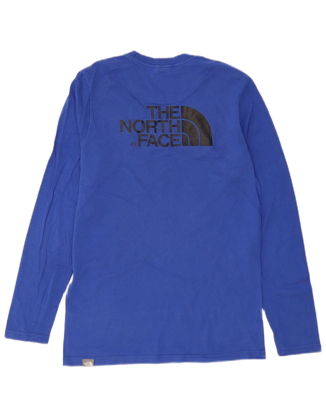 THE NORTH FACE Top gráfico para hombre de manga larga de algodón azul pequeño