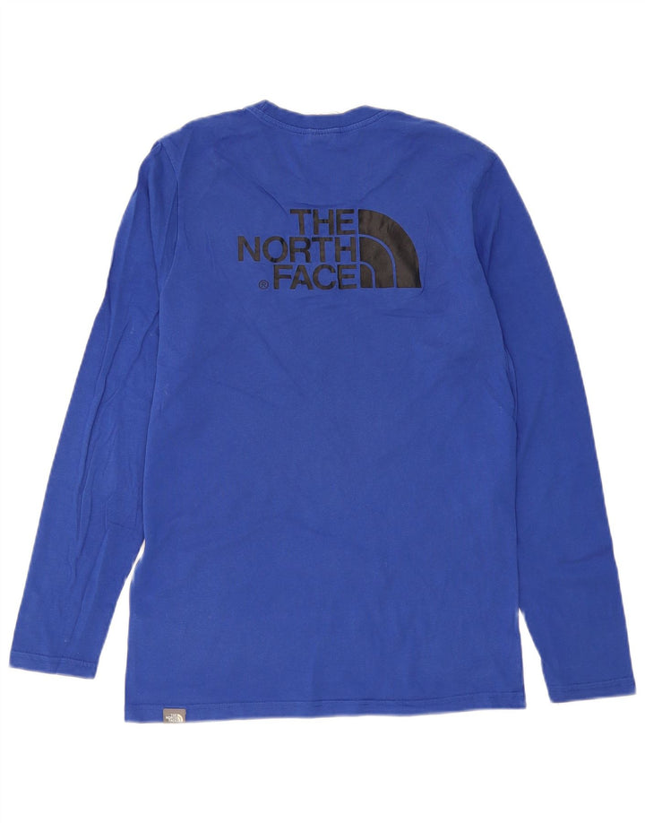 THE NORTH FACE Top gráfico para hombre de manga larga de algodón azul pequeño