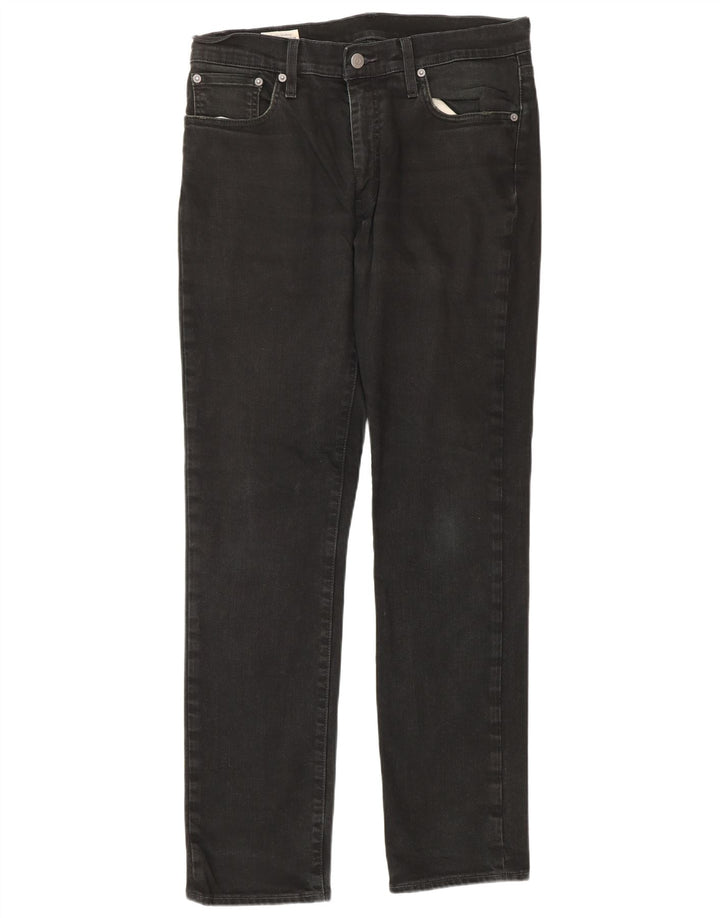 LEVI'S Mens 571 Slim Jeans W32 L32 Black Cotton