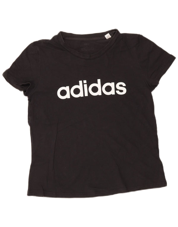 ADIDAS Camiseta gráfica para mujer Top UK 14/16 Large Negro