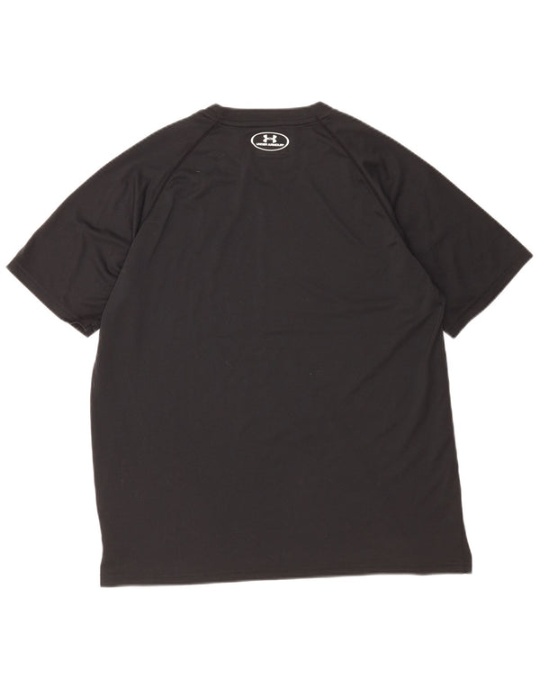 Under Armour Mens Heat Gear T-Shirt Top Large Black Polyester