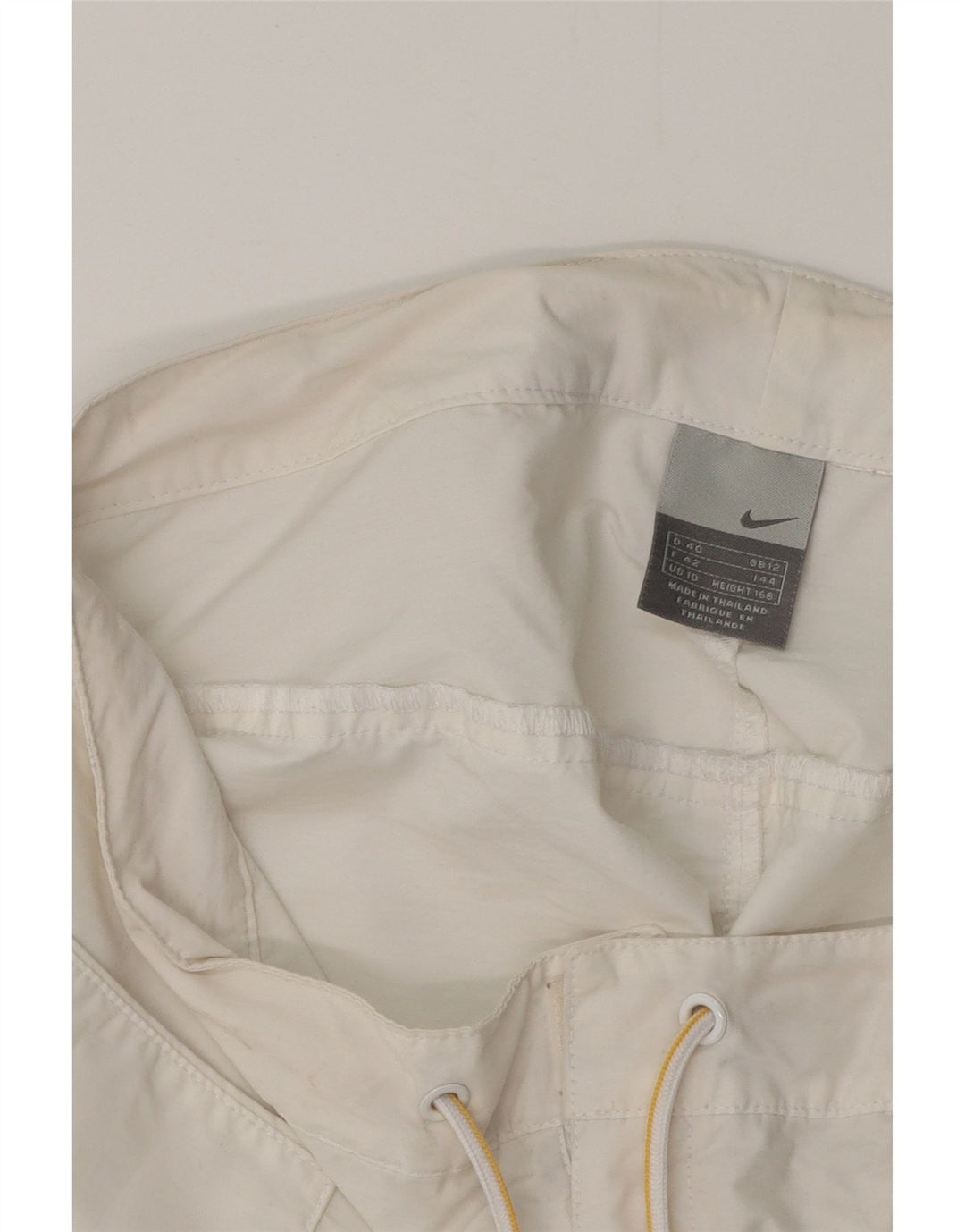 NIKE Pantalones cortos casuales para mujer UK 12 Medium W32 Blanco