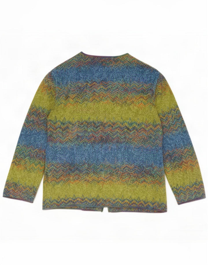St. Suéter tipo cárdigan para mujer Germain IT 46 Chevron multicolor grande