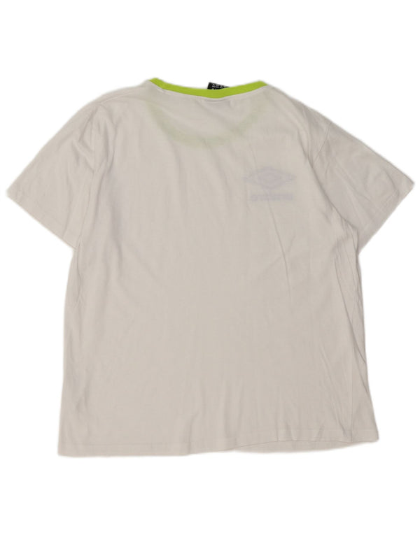 Umbro Camiseta gráfica para mujer Top UK 40 XL Algodón blanco