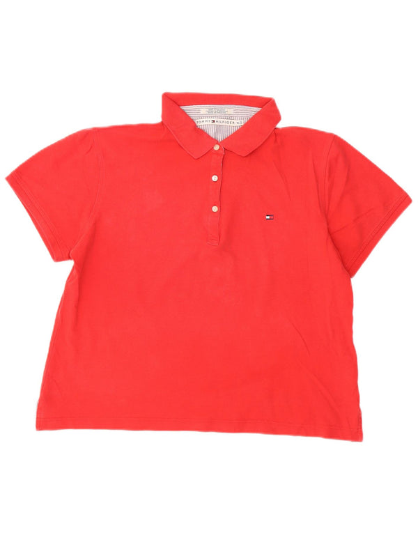 TOMMY HILFIGER Polo Mujer UK 40 XL Algodón Rojo