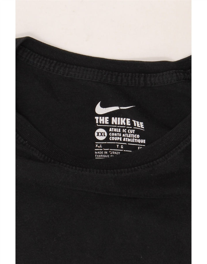 NIKE Camiseta de corte atlético para hombre, talla 2XL, color negro