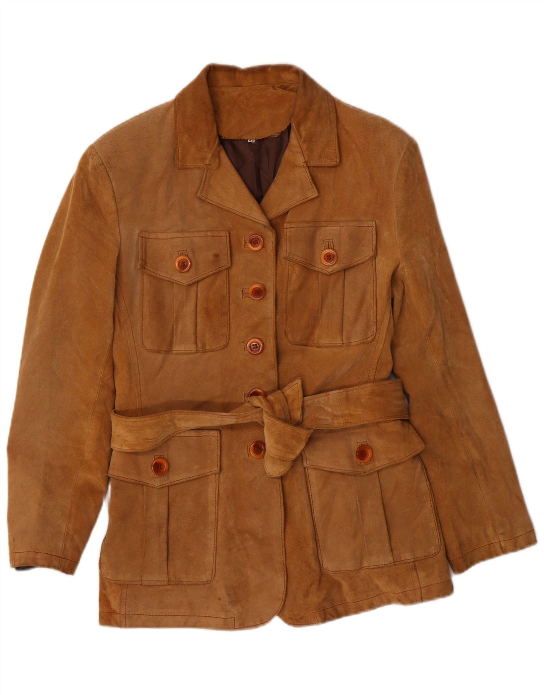 PIAZZA ITALIA Chaqueta de ante para mujer IT 42 Cuero beige medio