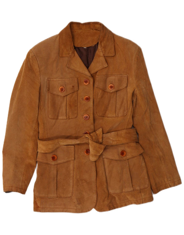 PIAZZA ITALIA Chaqueta de ante para mujer IT 42 Cuero beige medio