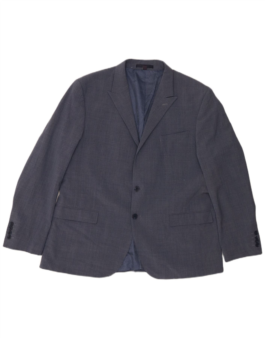 Marks & Spencer Chaqueta tipo blazer de 2 botones para hombre UK 46 3XL Lana azul