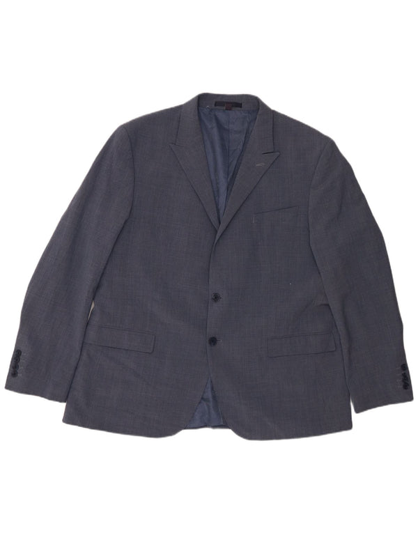 Marks & Spencer Chaqueta tipo blazer de 2 botones para hombre UK 46 3XL Lana azul