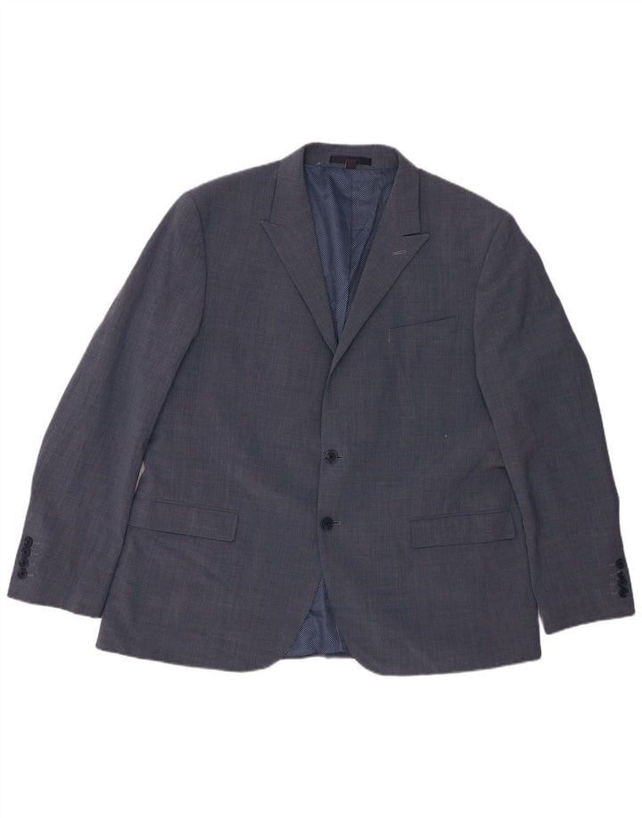 Marks & Spencer Chaqueta tipo blazer de 2 botones para hombre UK 46 3XL Lana azul