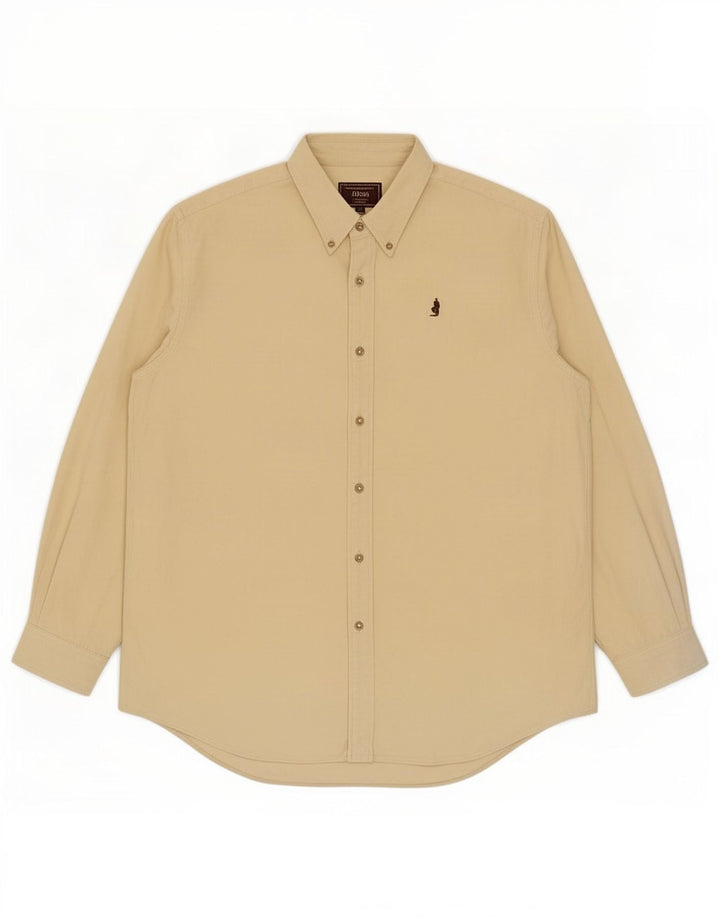 Camisa Marlboro Classics Hombre 2XL Algodón Beige
