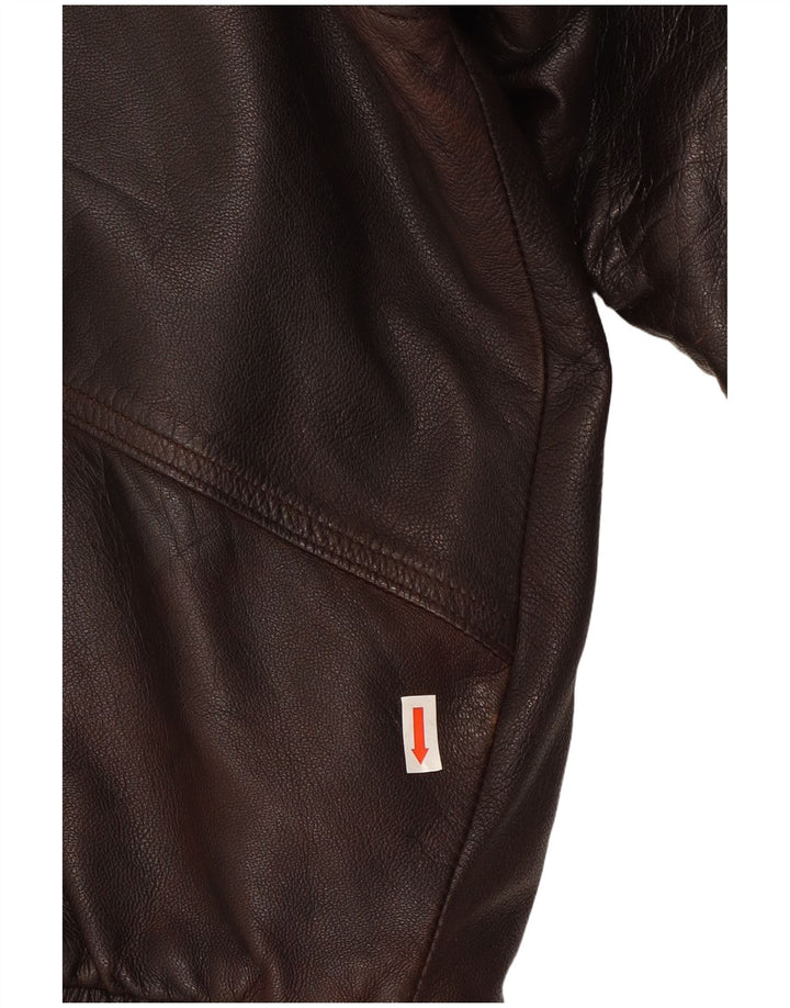Milan Chaqueta de cuero para hombre UK 40 Large Brown