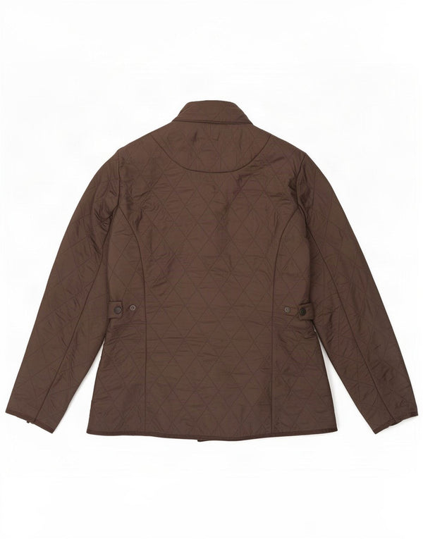 Barbour Chaqueta Acolchada Para Mujer UK 12 Poliéster Marrón Medio