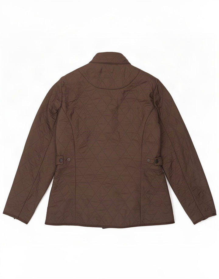 Barbour Chaqueta Acolchada Para Mujer UK 12 Poliéster Marrón Medio