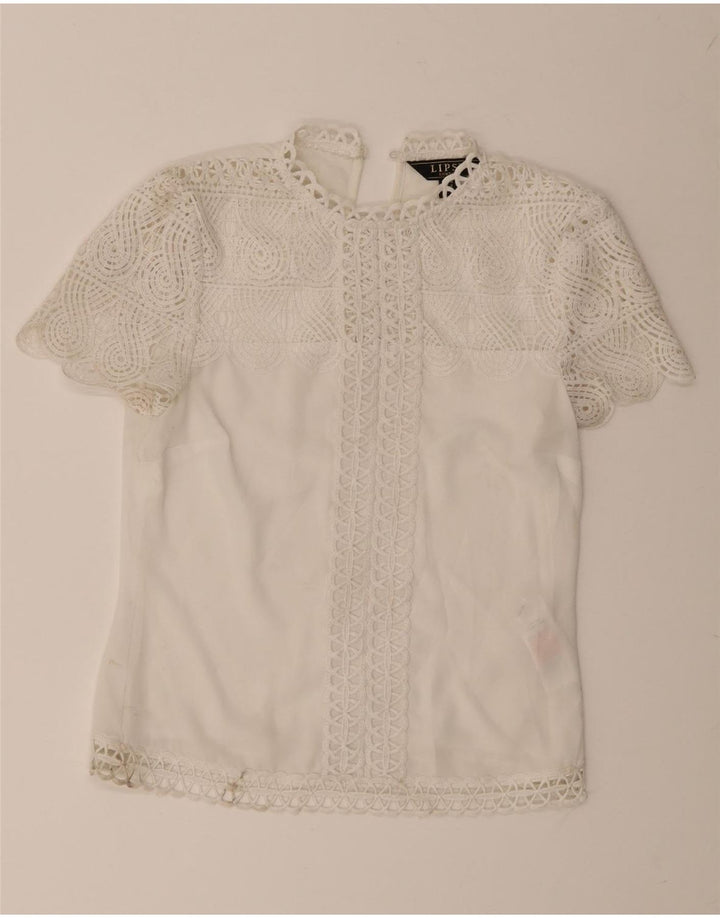 Blusa Lipsy para mujer Top UK 6 XS Poliéster floral blanco