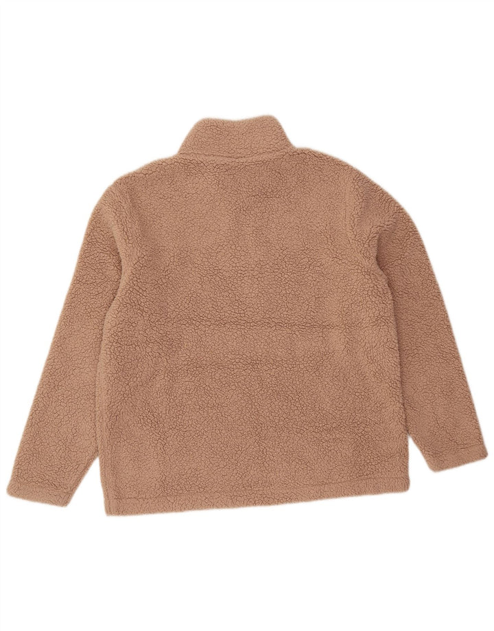 Fila - Jersey de forro polar gráfico para mujer, talla 40, poliéster beige grande