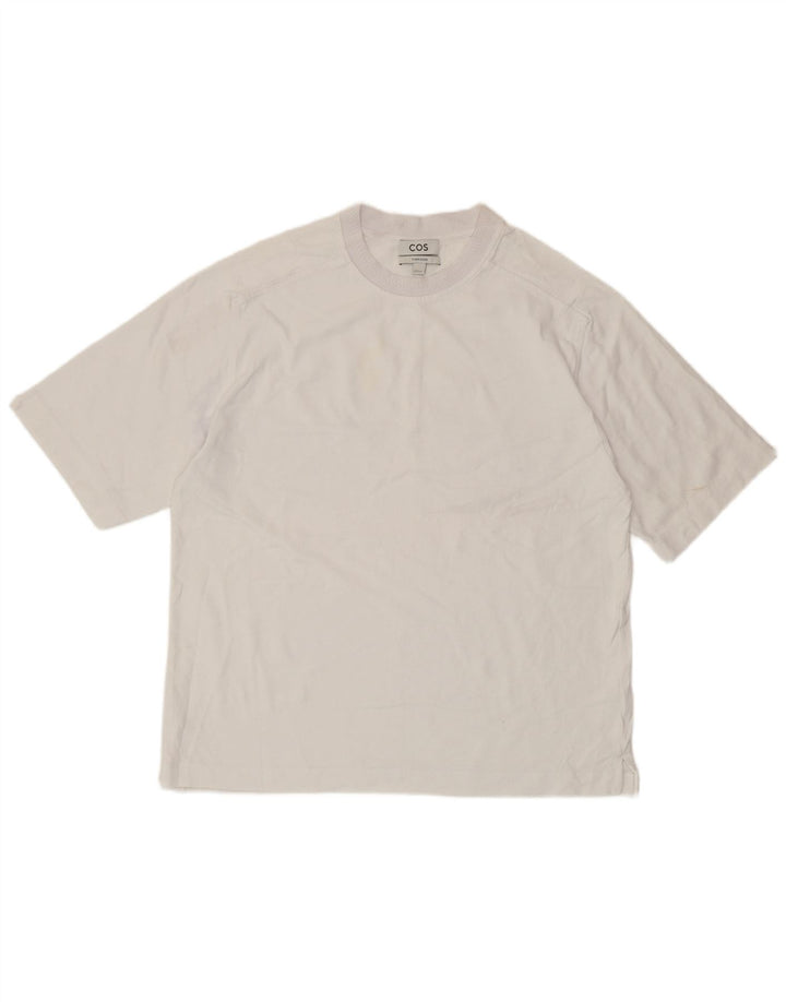 COS Camiseta extragrande para hombre Top pequeño de algodón blanco