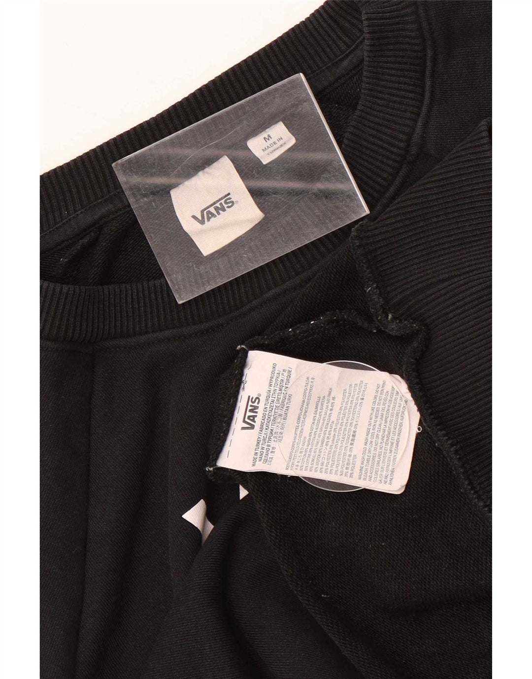 Vans - Sudadera gráfica para mujer, talla 40, talla mediana, algodón negro