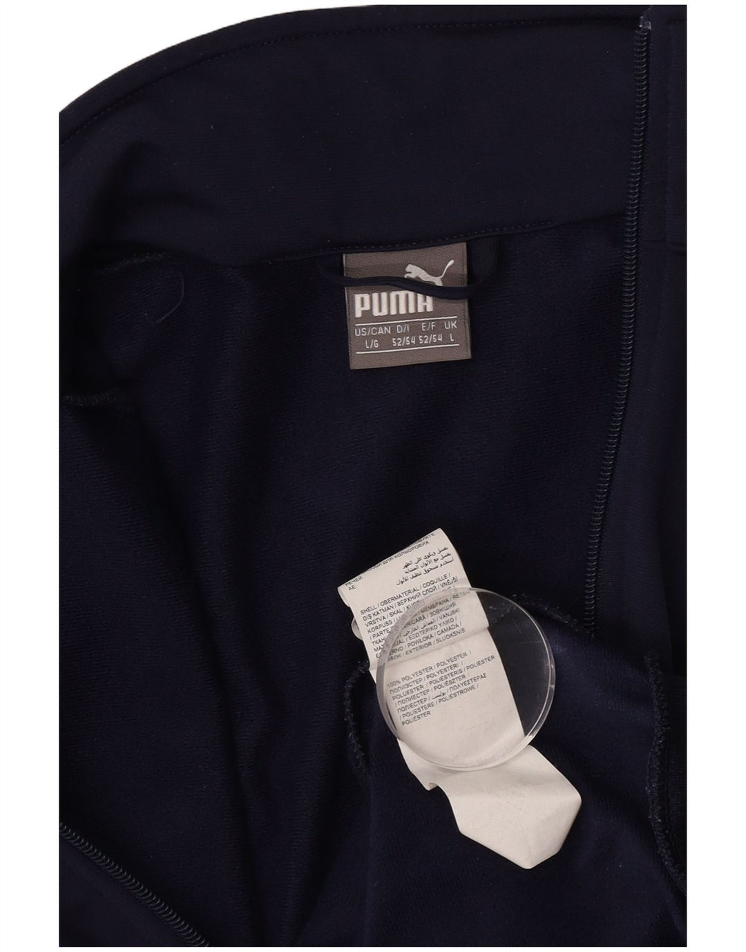 PUMA Chaqueta superior de chándal con gráfico para hombre Poliéster azul marino grande